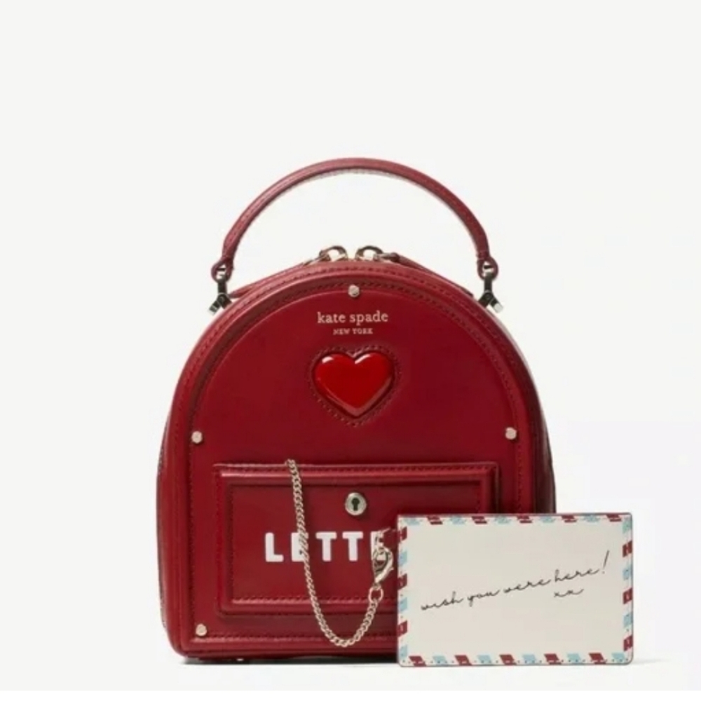 Kate spade valentines 3d heart mailbox crossbody